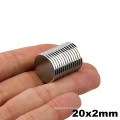 Super Strong High Quality 20mm Disc Neodymium Magnets